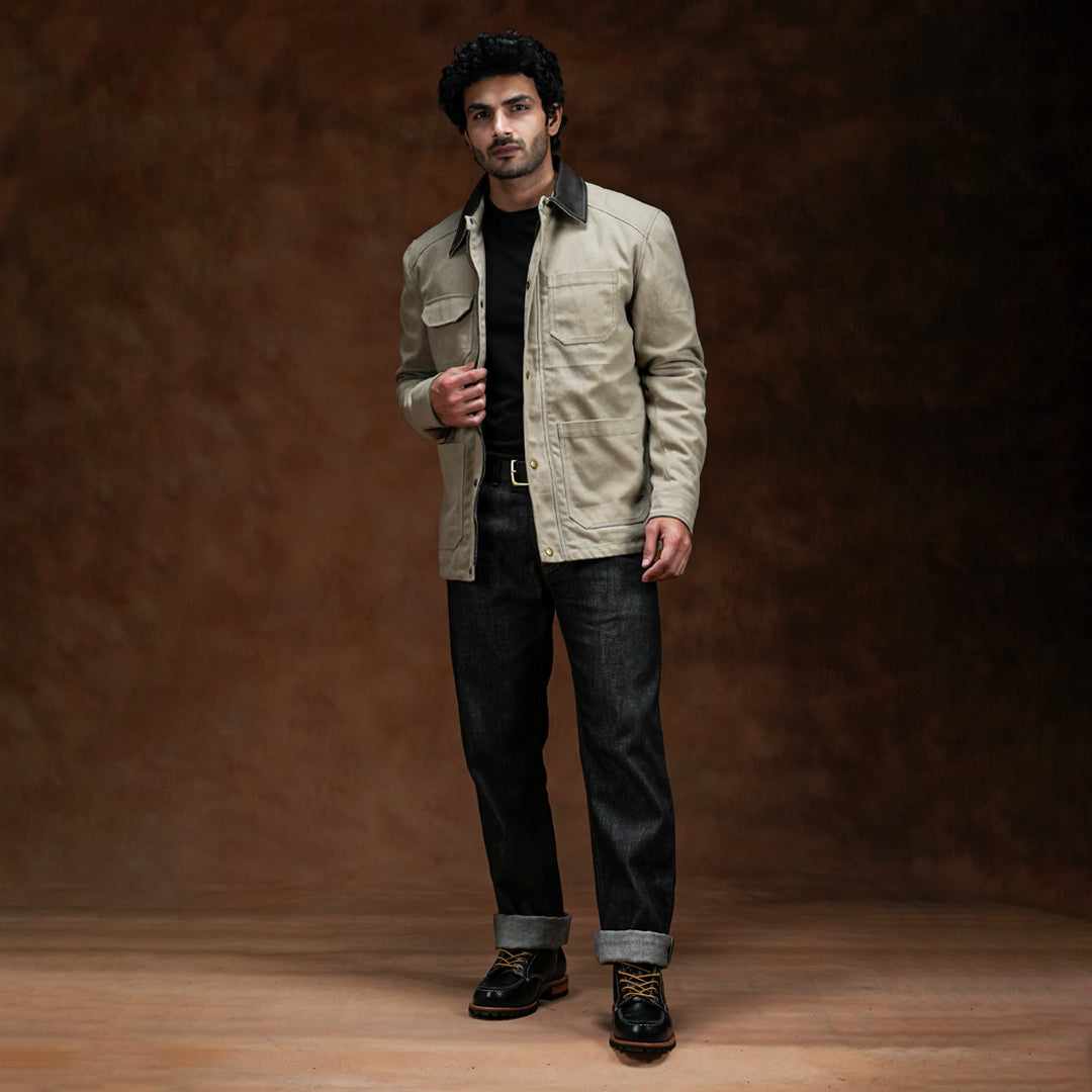 Cabin Jacket Sandstorm 12 Oz Oil Waxed Twill