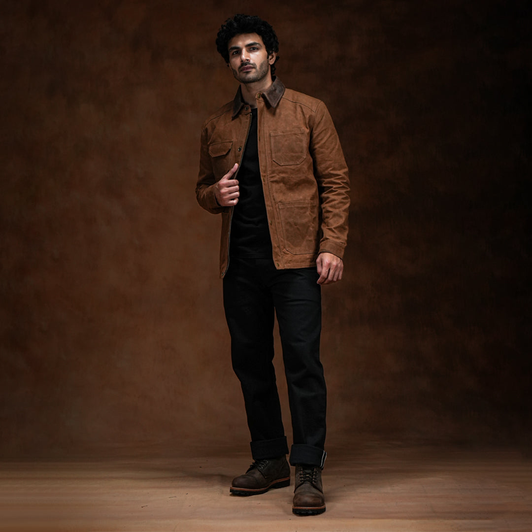 Cabin Jacket Bear Brown 12 Oz Hard Waxed Canvas