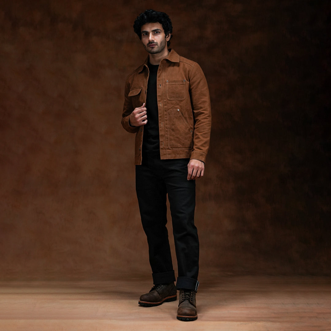 Chore Jacket Bear Brown 12 Oz Hard Waxed Canvas – Craft & Glory
