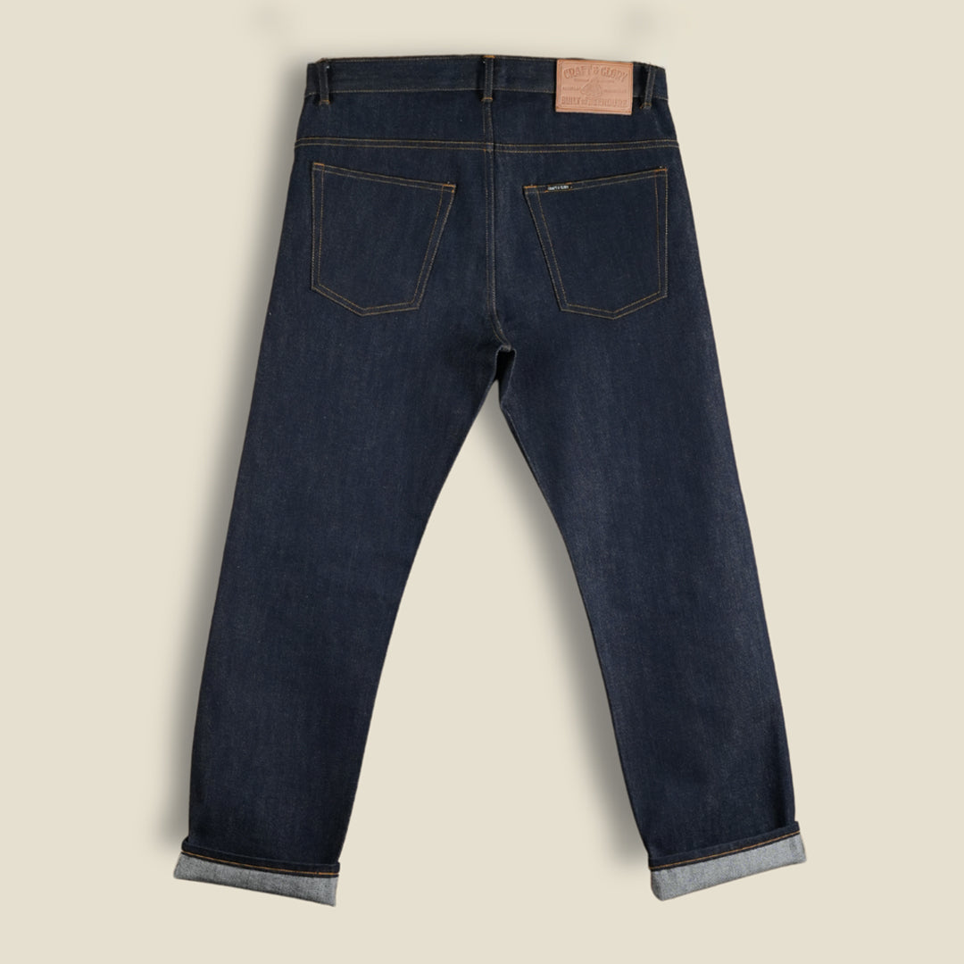 Five pocket Blue Blood 2.0 15 Oz Selvedge Denim for Men (Slim Straight)