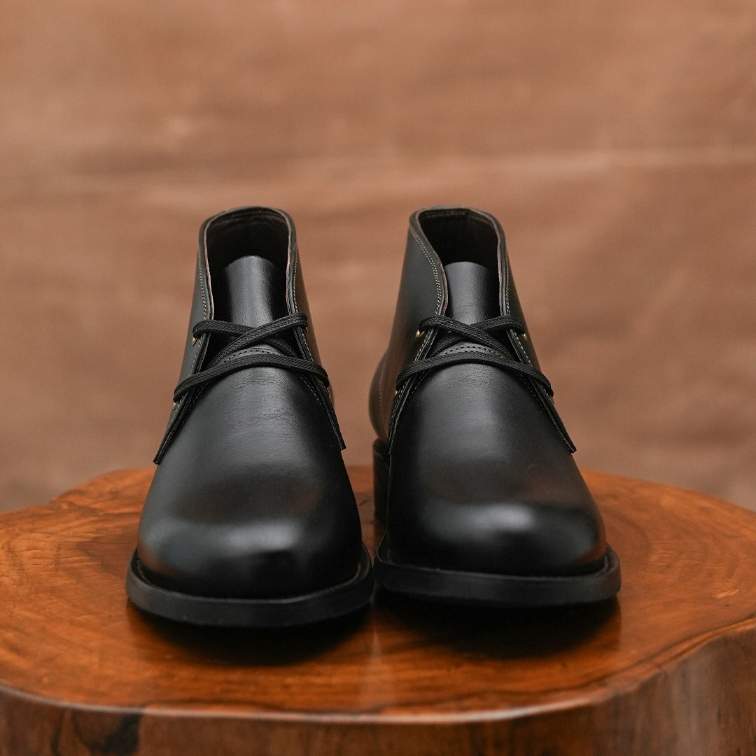 Hampton Desert Boot (Raven Black) Goodyear Welted