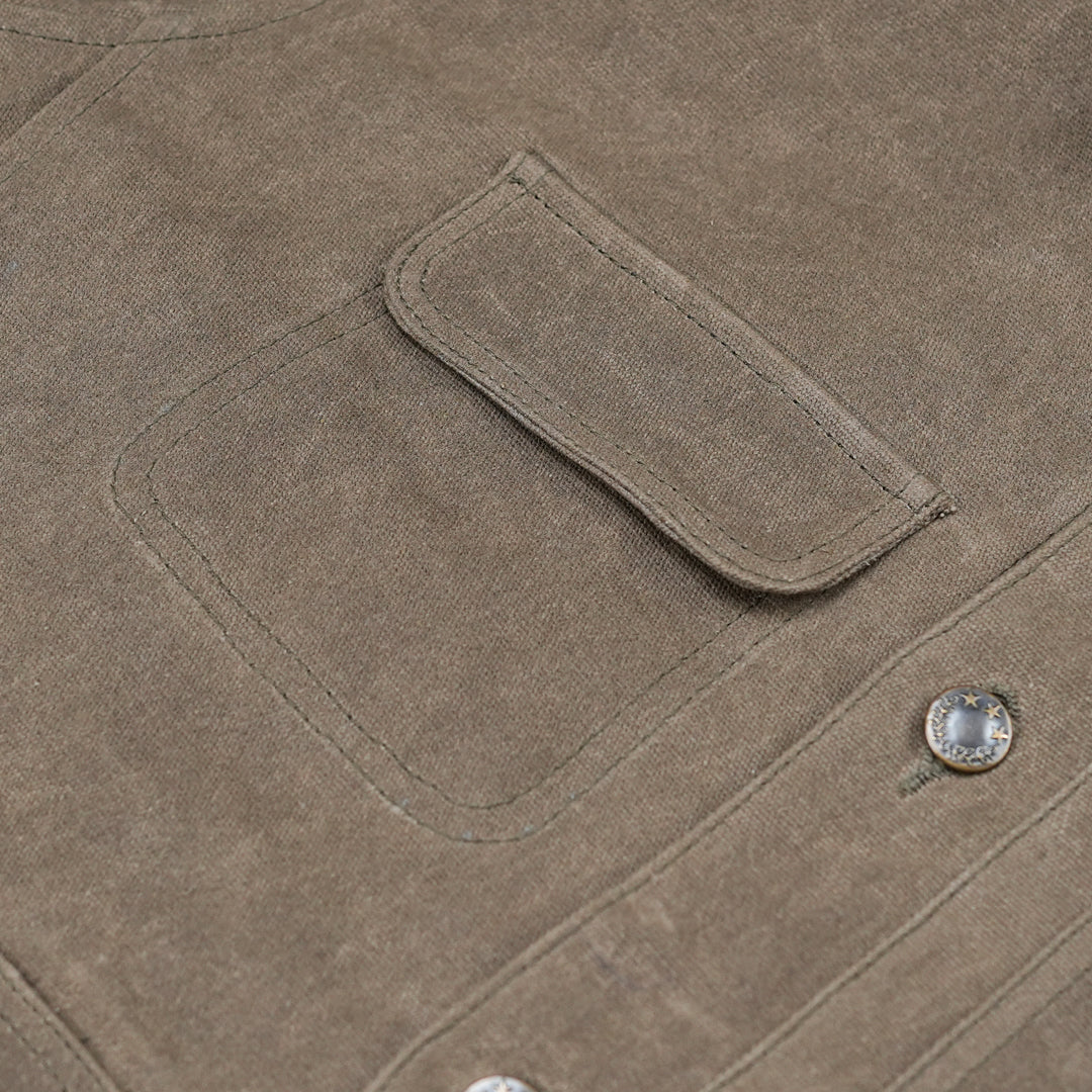 Chore Jacket Field Tan 12 Oz Hard Waxed Canvas