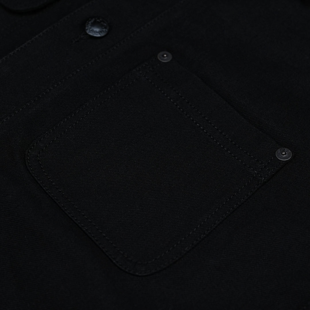 Chore Jacket Double Black 14 Oz Selvedge Denim