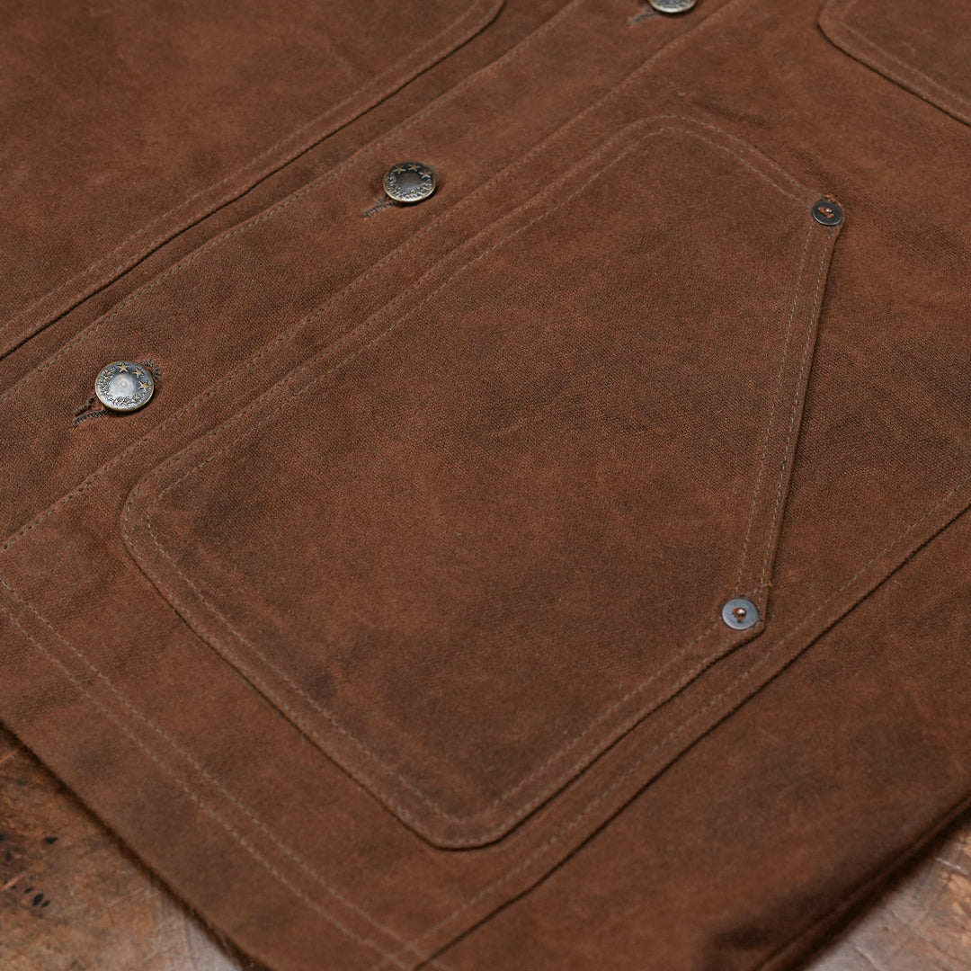 Chore Jacket Bear Brown 12 Oz Hard Waxed Canvas