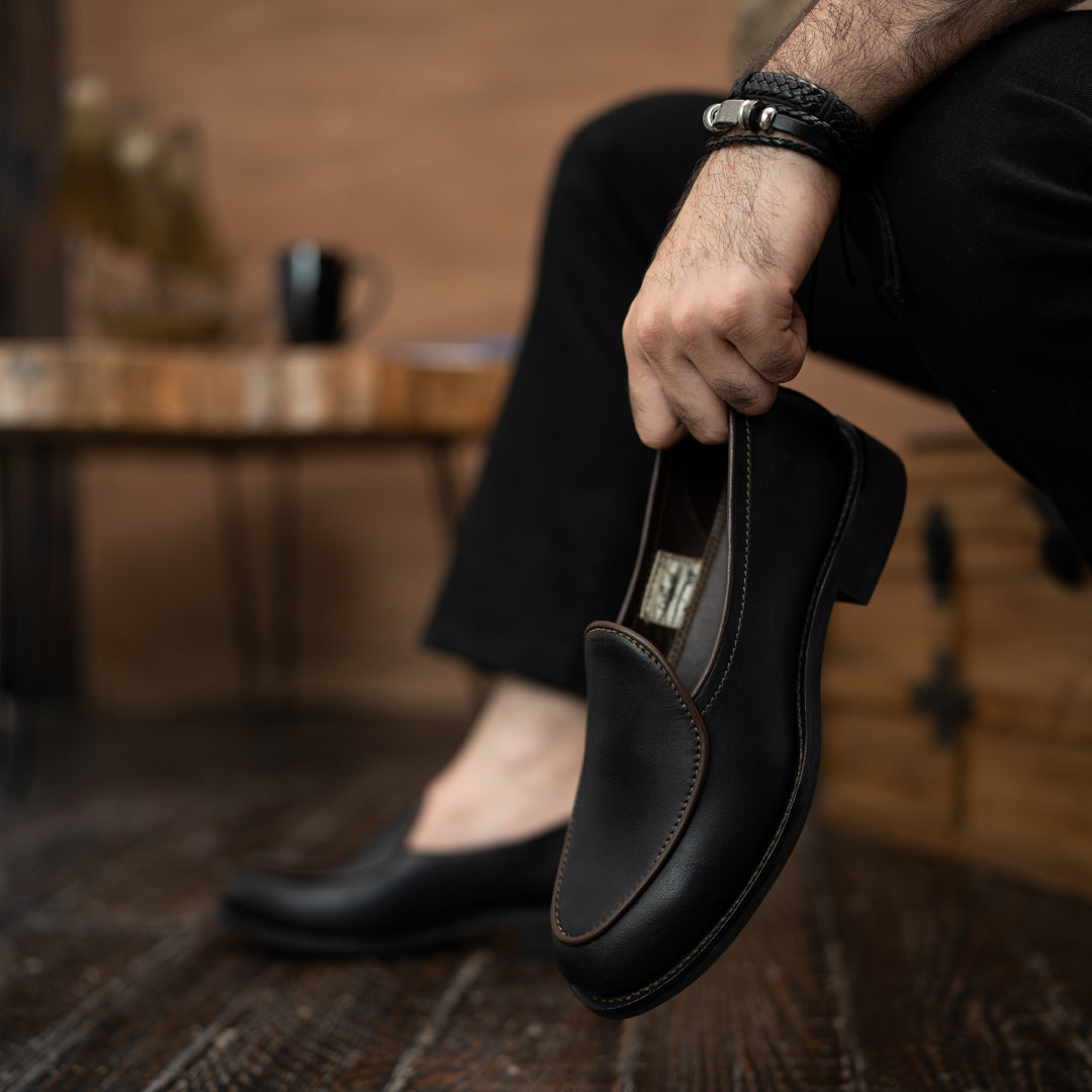 Belgian Loafers (Raven Black) Goodyear Welted