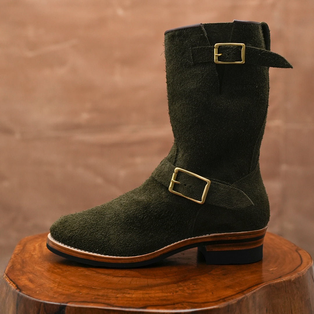 The Foundry Engineer Boots (Grizzly Green) Goodyear Welted