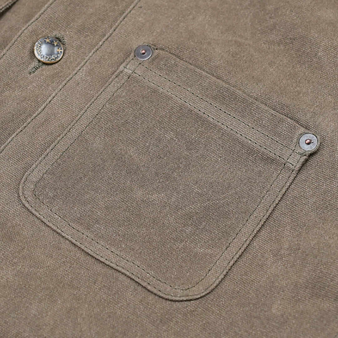 Chore Jacket Field Tan 12 Oz Hard Waxed Canvas