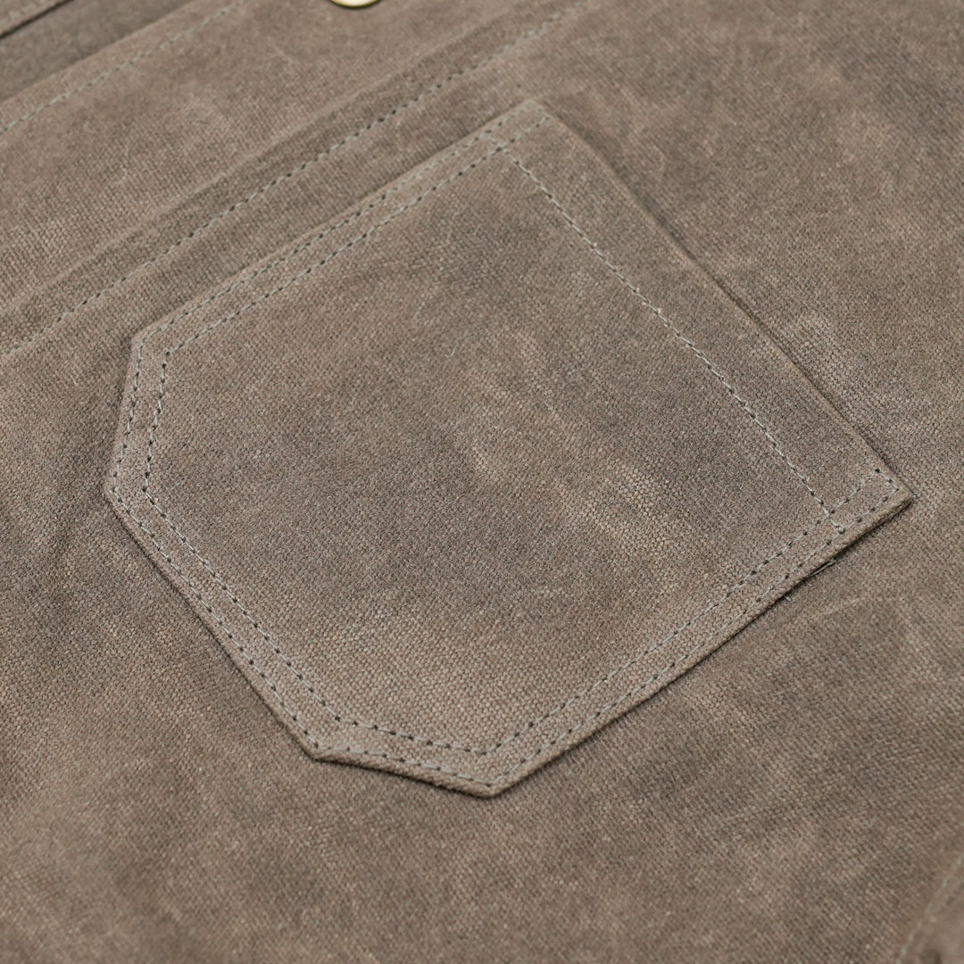 Cabin Jacket Field Tan 12 Oz Hard Waxed Canvas