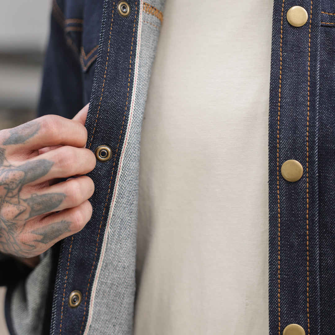 Western Over shirt Selvedge Blue Blood