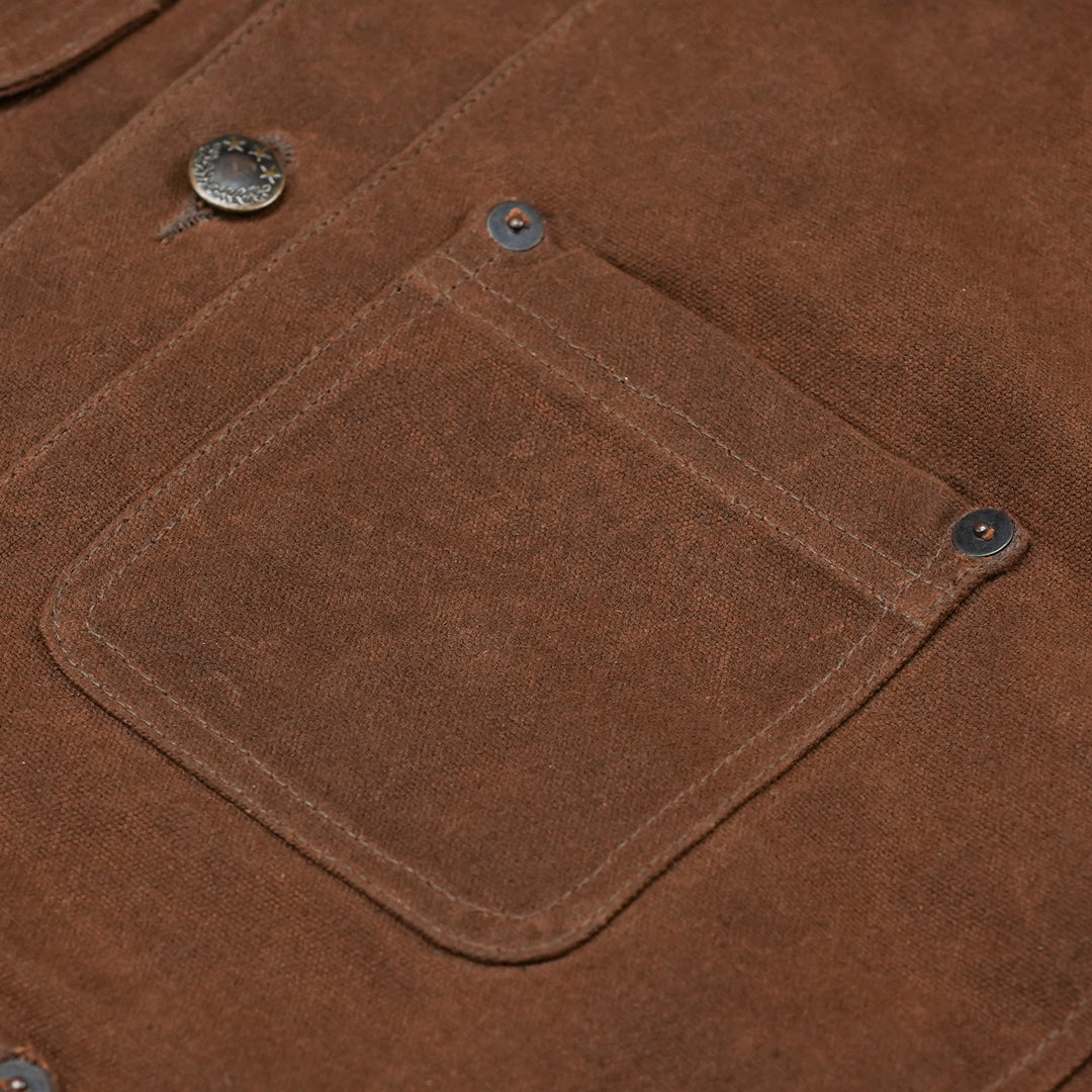 Chore Jacket Bear Brown 12 Oz Hard Waxed Canvas