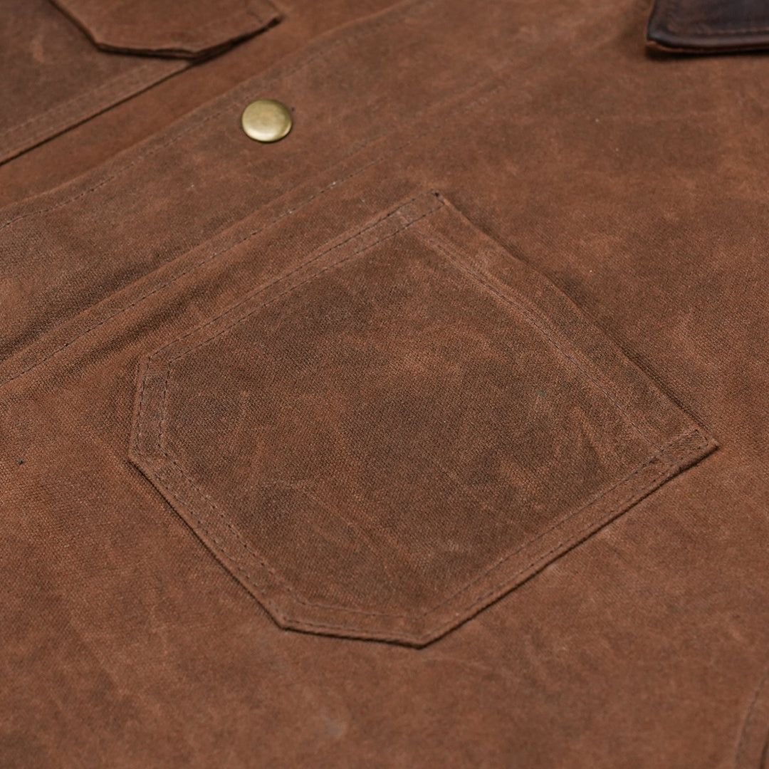 Cabin Jacket Bear Brown 12 Oz Hard Waxed Canvas