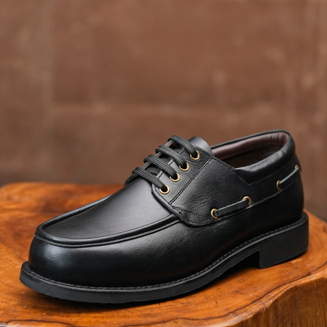 Voyager Boat 2.0 Shoes (Raven Black) Goodyear Welted