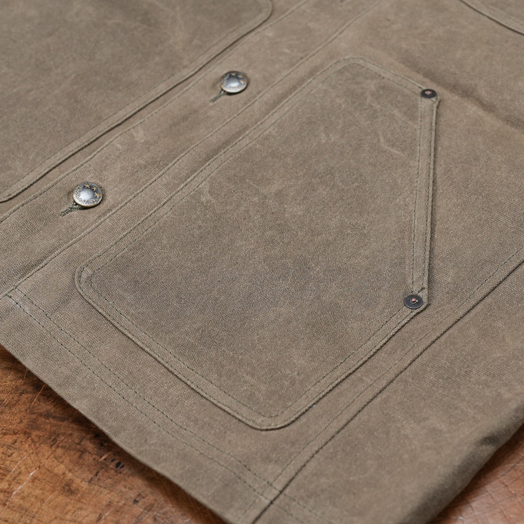 Chore Jacket Field Tan 12 Oz Hard Waxed Canvas