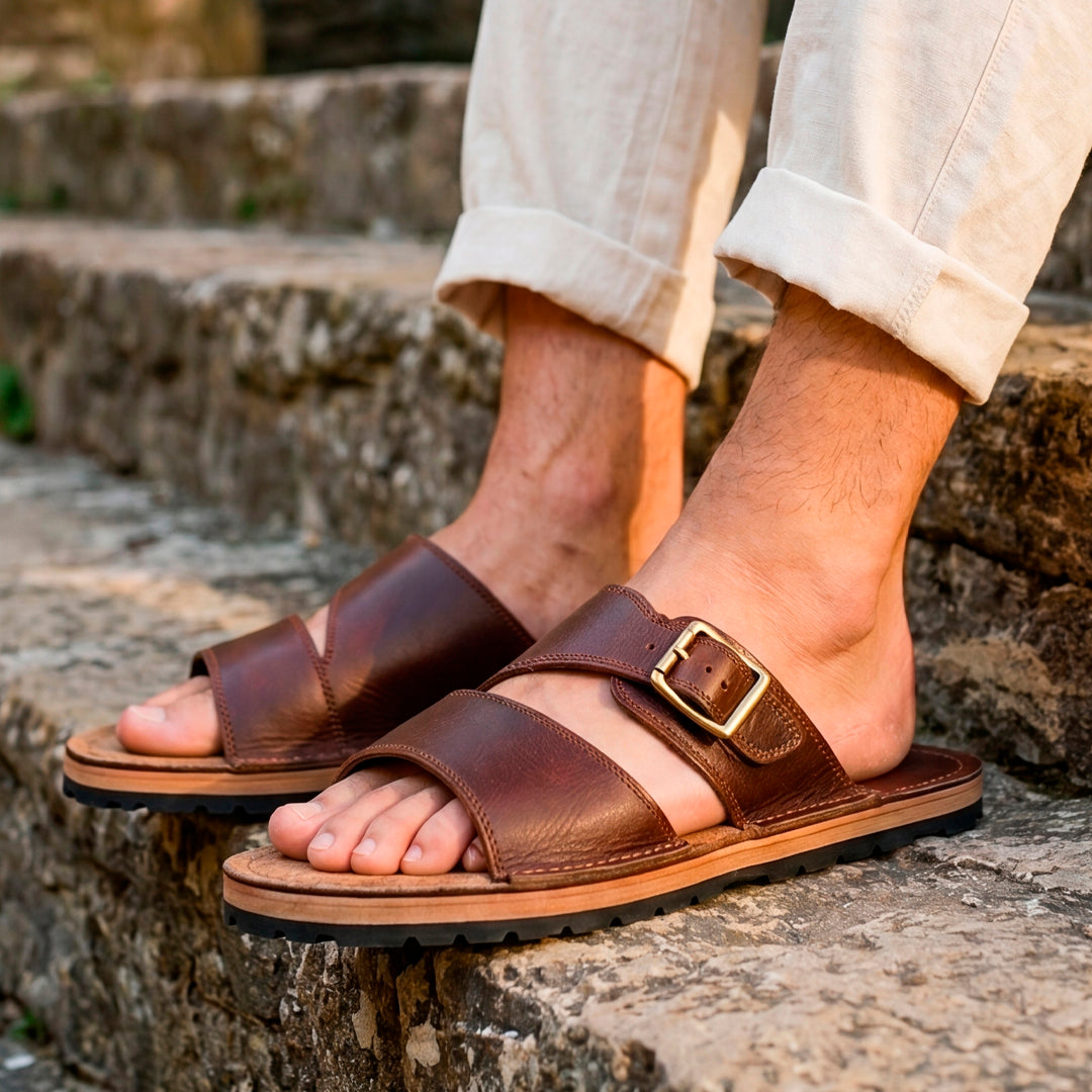 Harbor Slides (Saddle Tan)