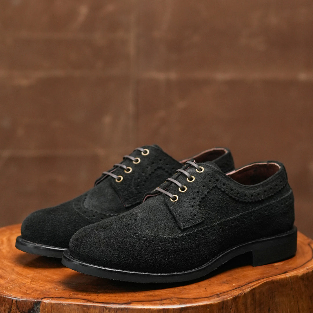 Sterling Brogue Shoes (Grizzly Black) Goodyear Welted