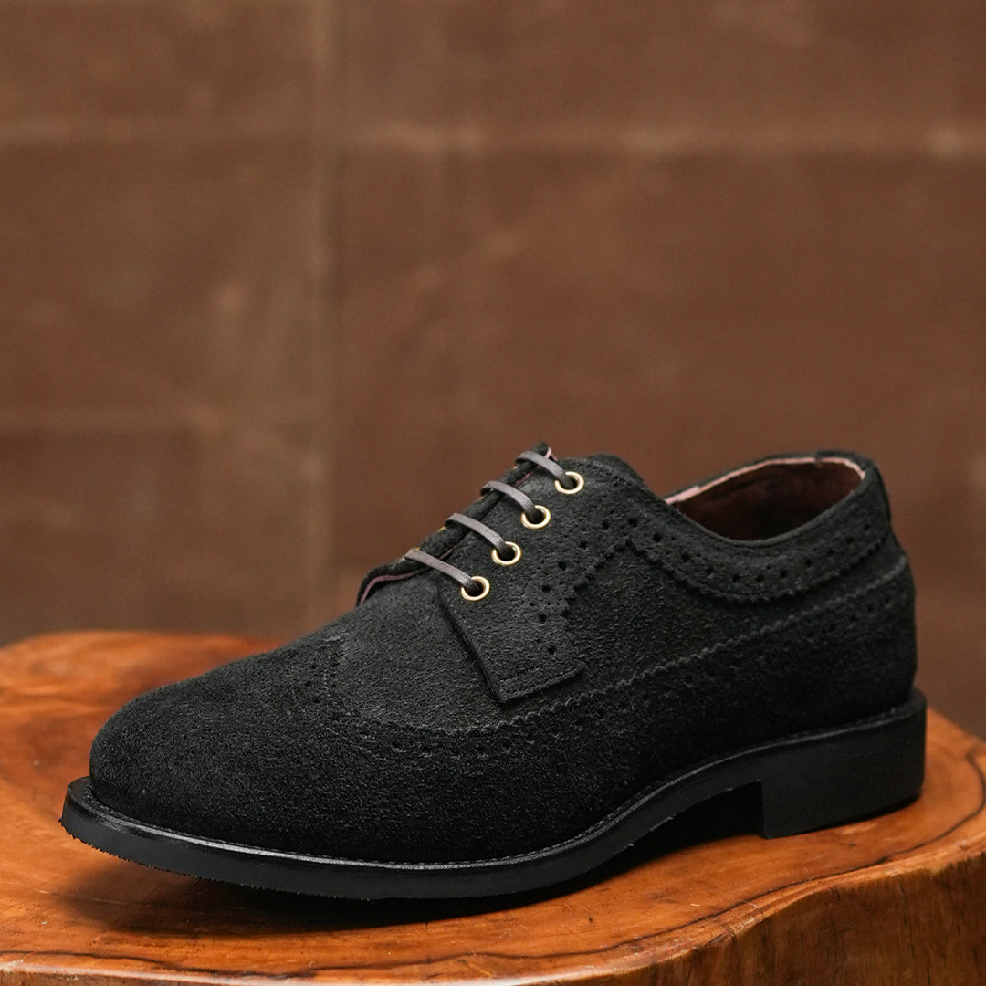 Sterling Brogue Shoes (Grizzly Black) Goodyear Welted