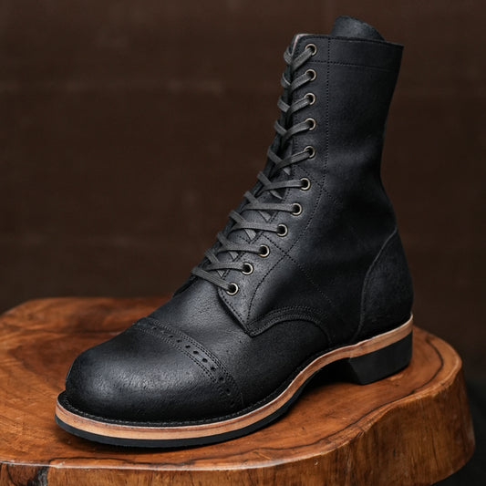 Hell Jumper Boots ( Black Oiled Roughout ) with Trooper Sole