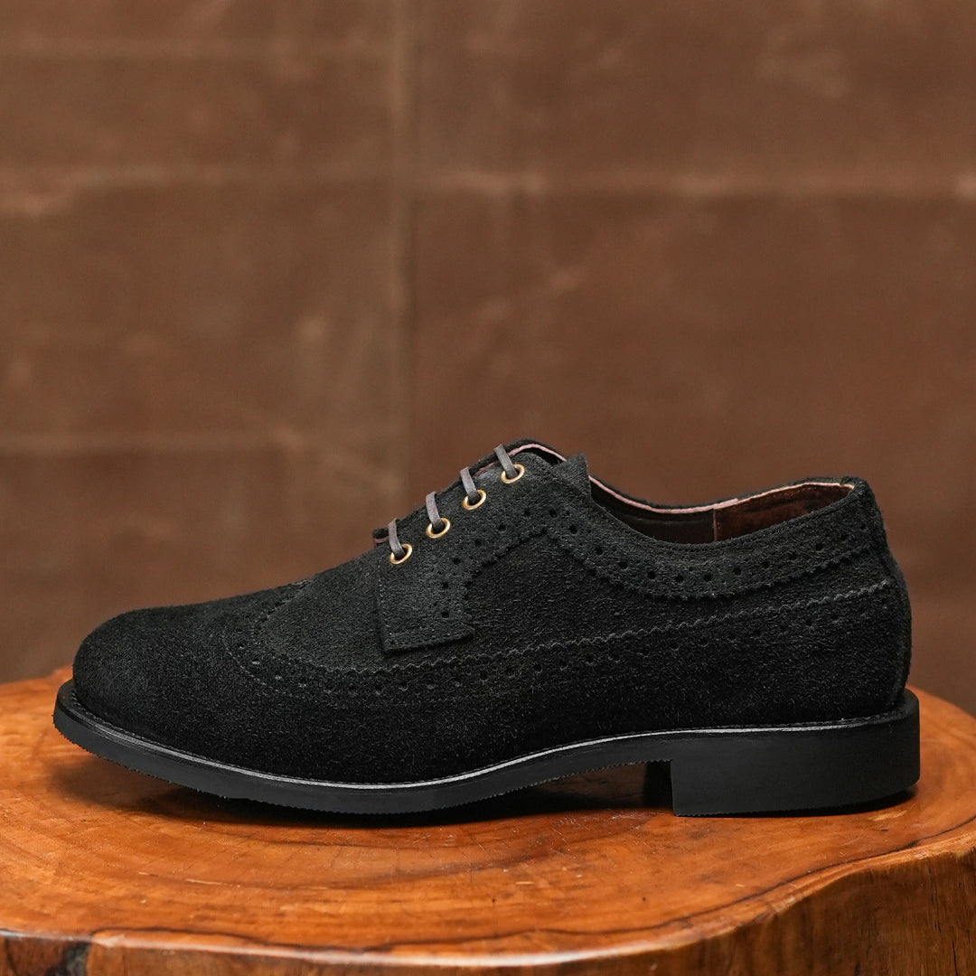 Sterling Brogue Shoes (Grizzly Black) Goodyear Welted