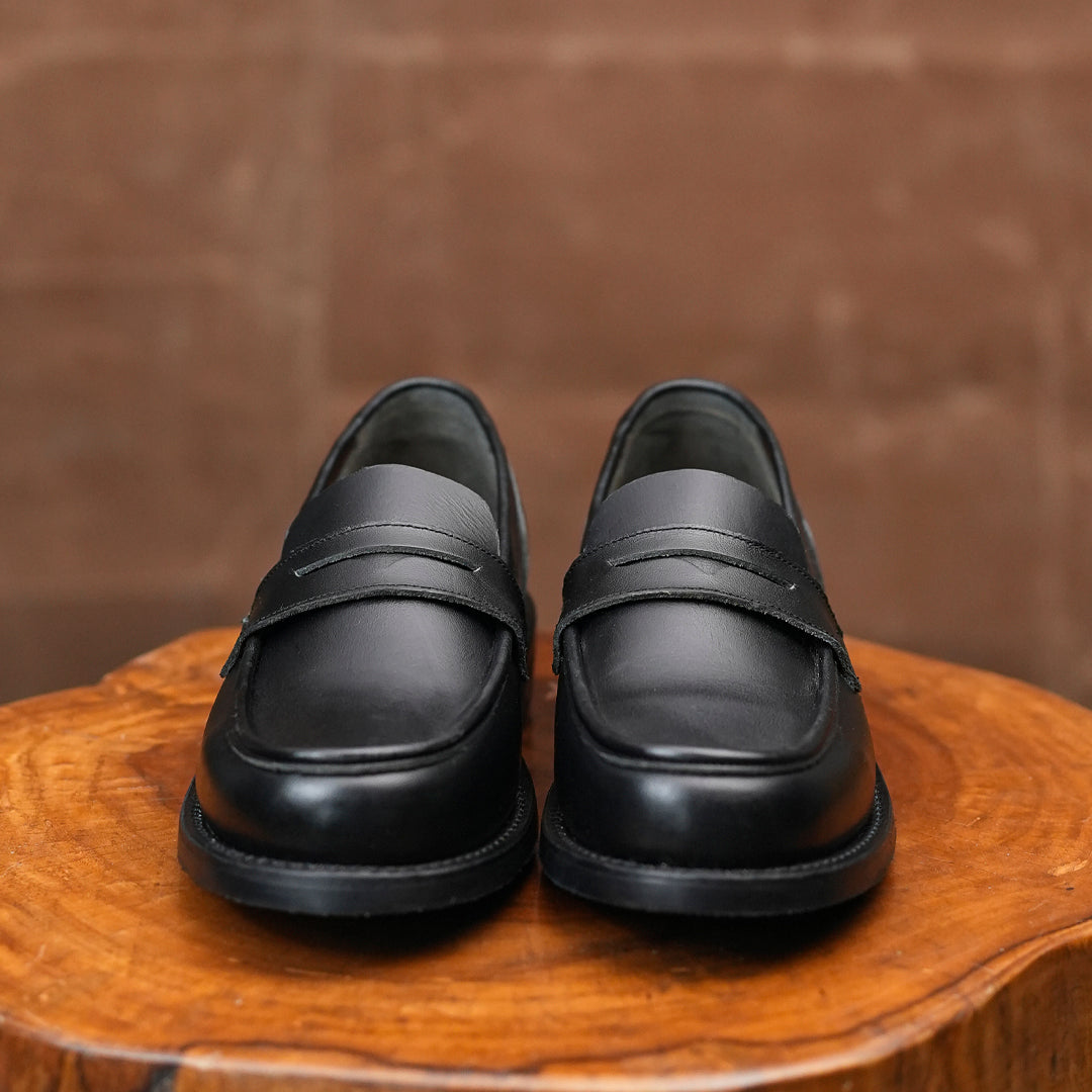 Oslo Penny 2.0 Loafers (Raven Black) Goodyear Welted