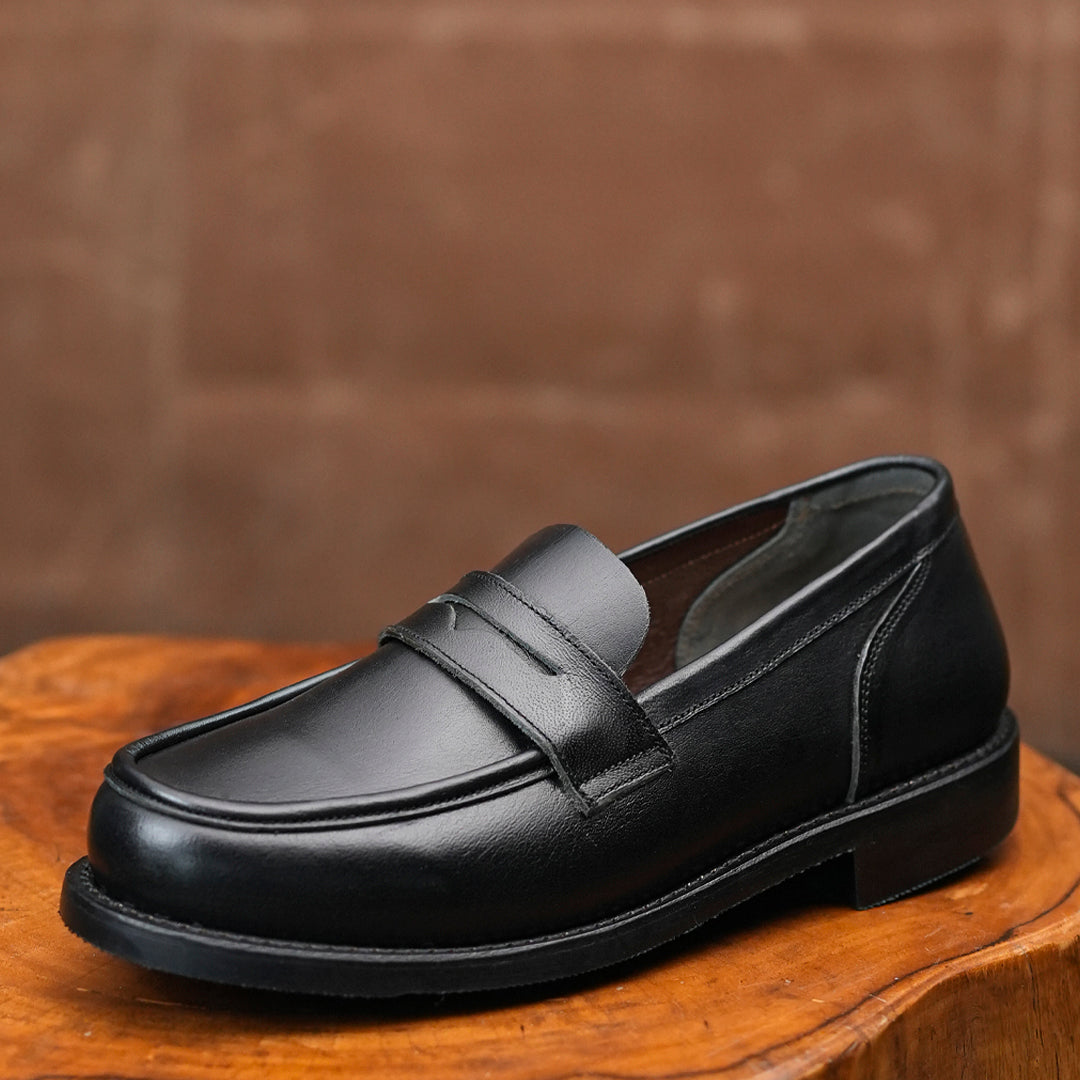 Oslo Penny 2.0 Loafers (Raven Black) Goodyear Welted