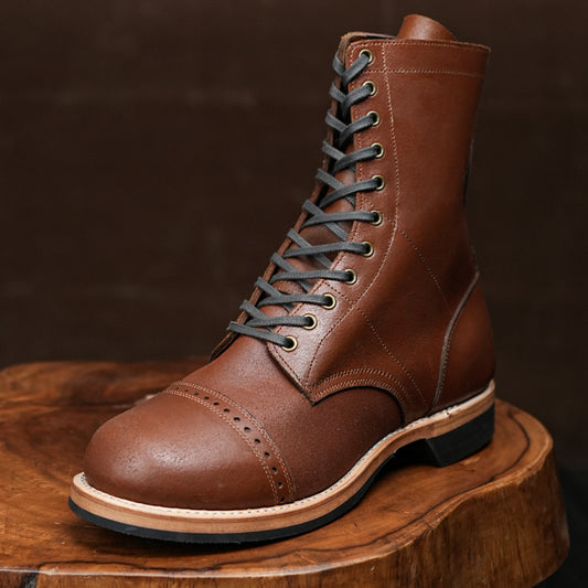 Hell Jumper Boots ( Russet Waxed Roughout ) with Trooper Sole
