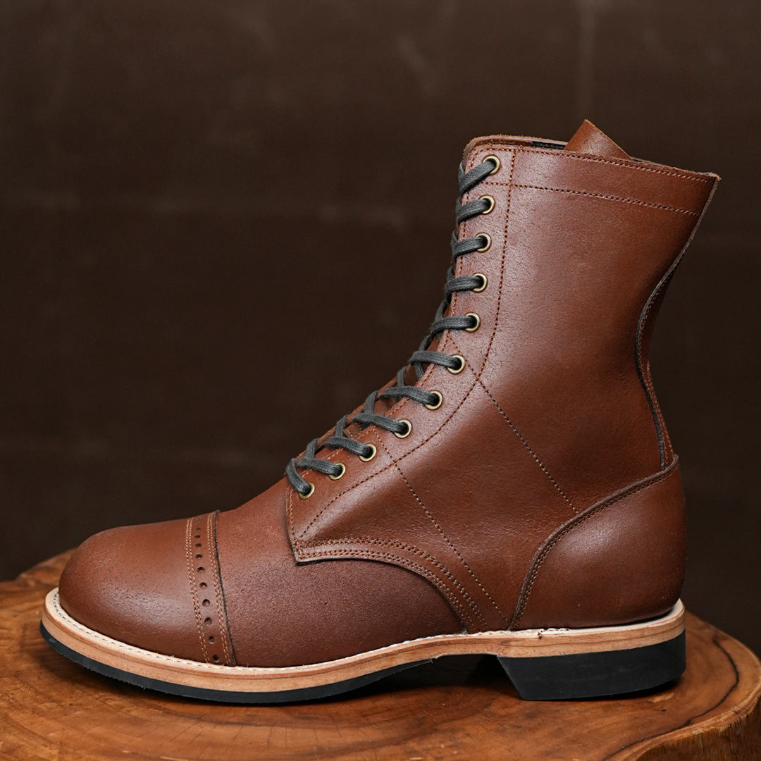 Hell Jumper Boots ( Russet Waxed Roughout ) with Trooper Sole