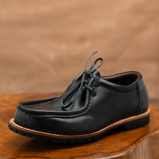 Strider Moc Shoe (Raven Black) Goodyear Welted