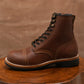 The Brandon Cap Toe Boots (Russet Waxed Roughout) (Munson Last - Goodyear Welted)
