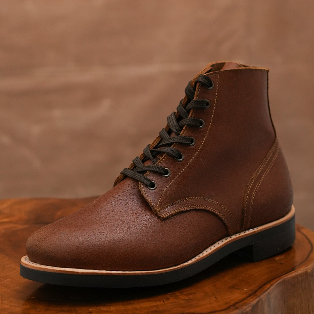 The Craft Boondocker Boots (Russet Waxed Roughout) Goodyear Welted