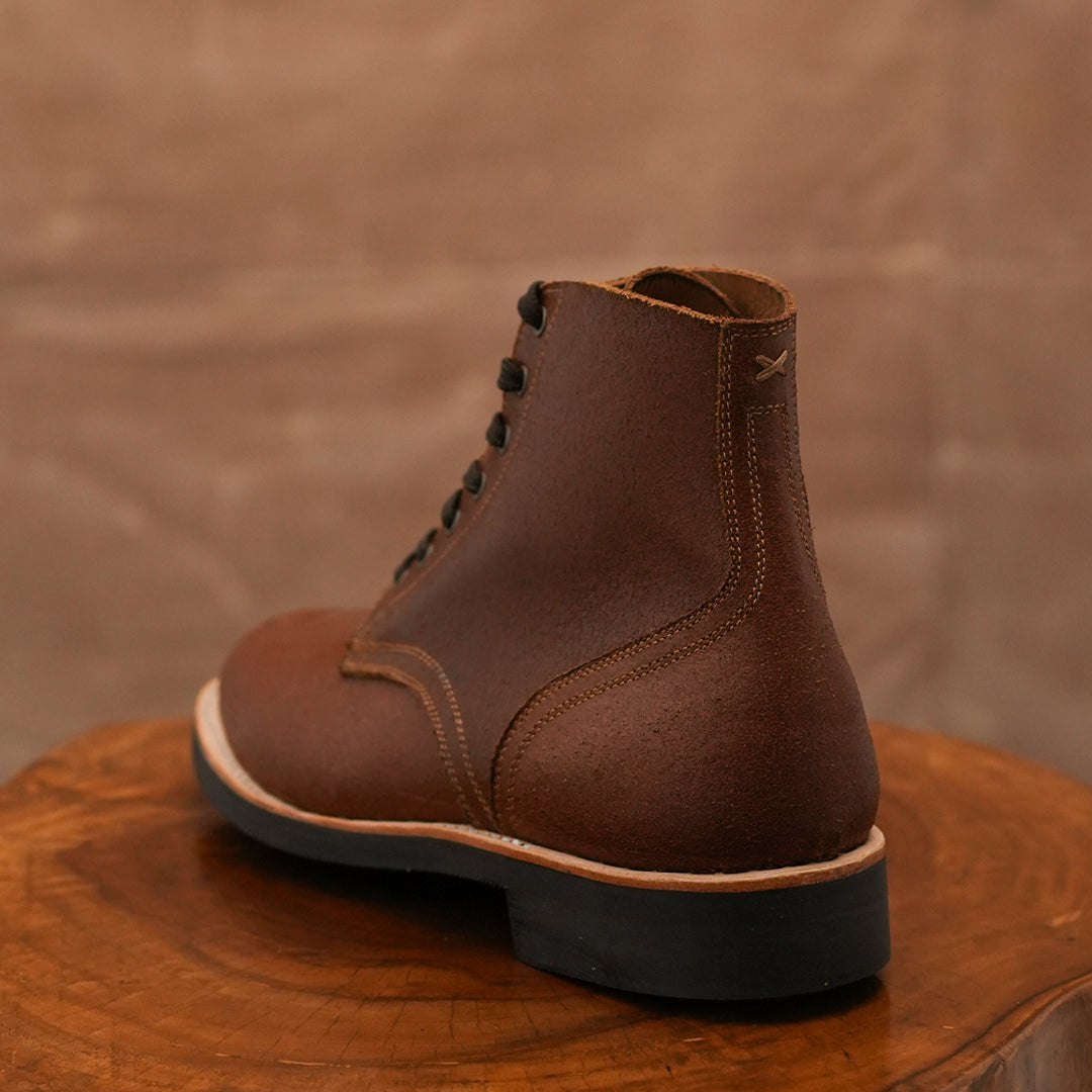 The Craft Boondocker Boots (Russet Waxed Roughout) Goodyear Welted