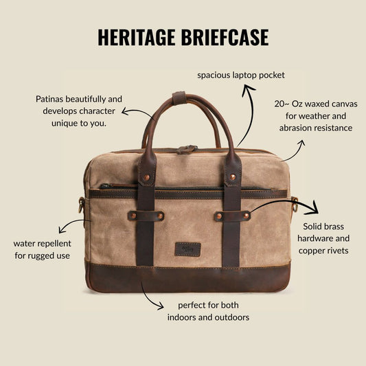 Heritage Briefcase ( Sandstorm )