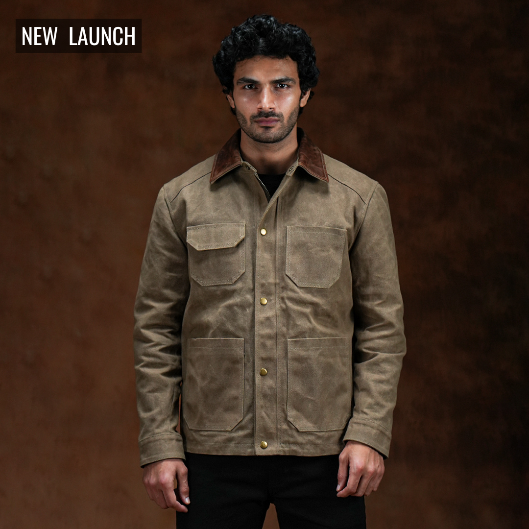 Cabin Jacket Field Tan 12 Oz Hard Waxed Canvas