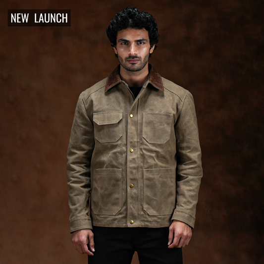 Cabin Jacket Field Tan 12 Oz Hard Waxed Canvas