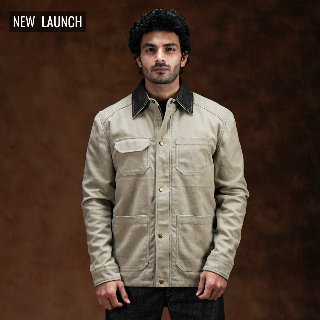 Cabin Jacket Sandstorm 12 Oz Oil Waxed Twill
