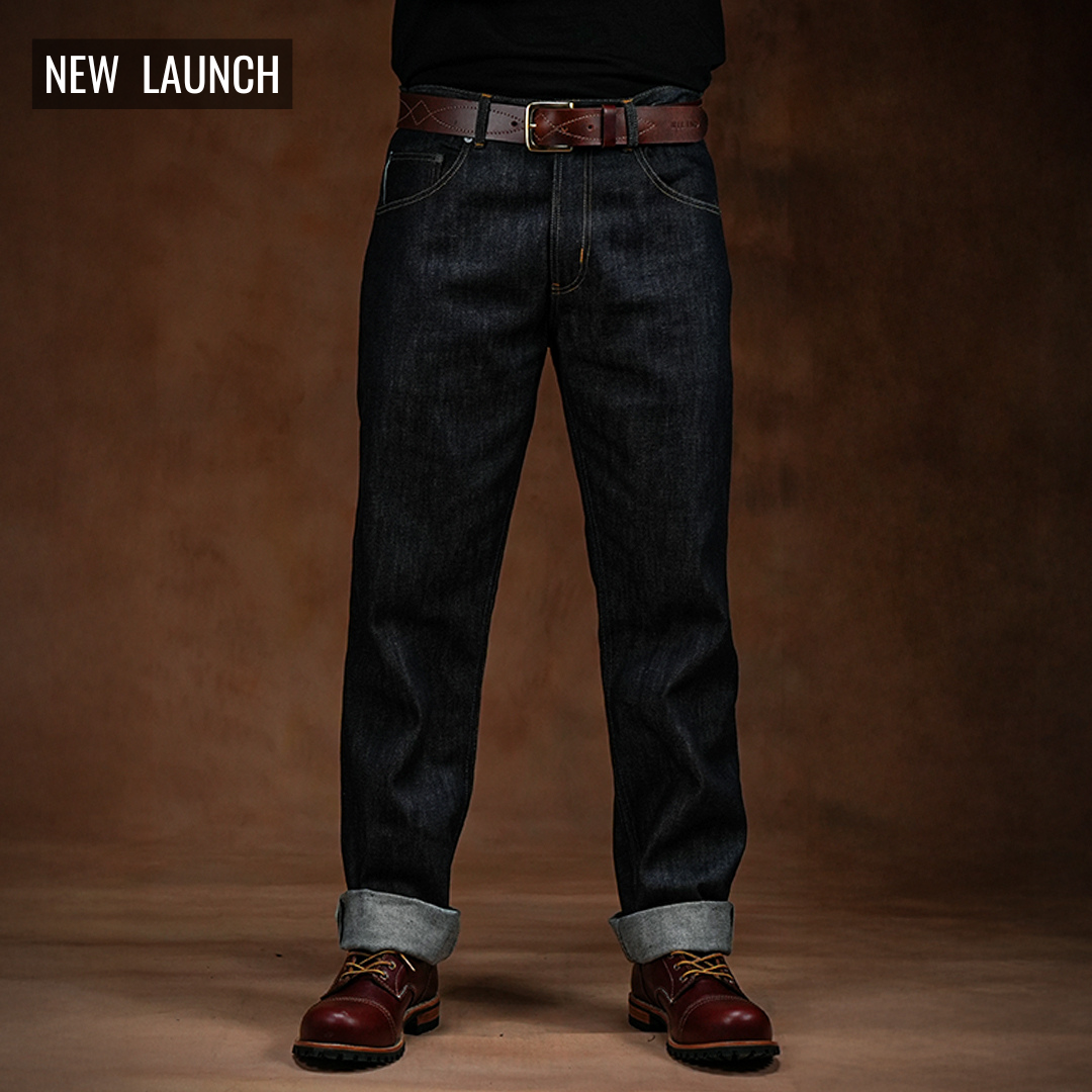 Five Pocket Blue Blood 13 Oz Selvedge Denim For Men (True Straight)