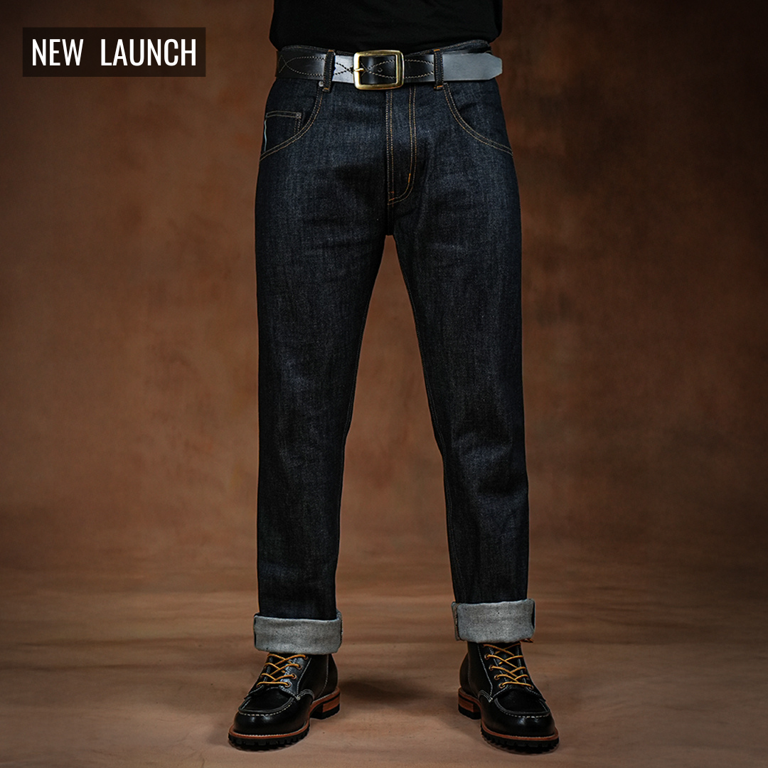 Five Pocket Blue Blood 13 Oz Selvedge Denim For Men (Slim Straight)