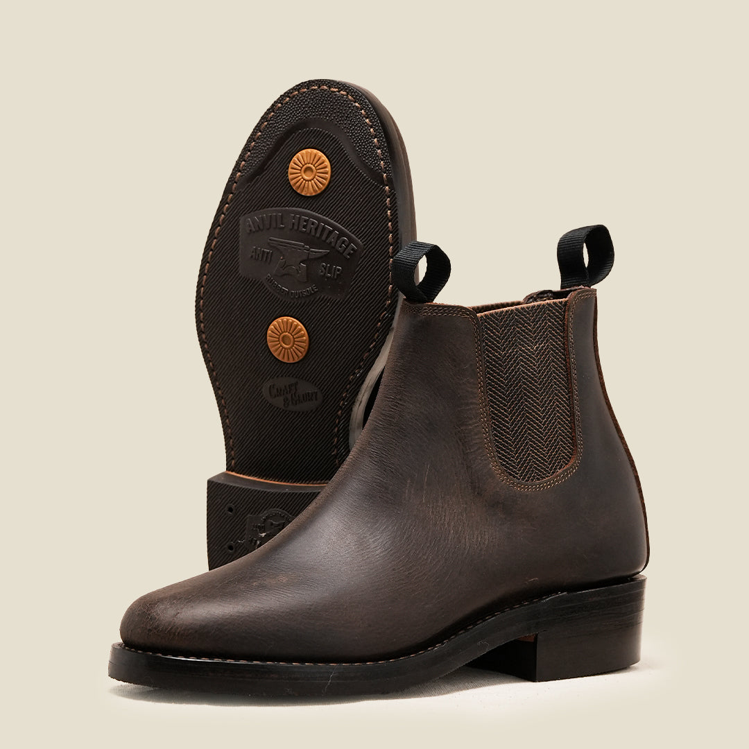 Heritage Chelsea Boots 6" (Vintage Brown) Goodyear Welted