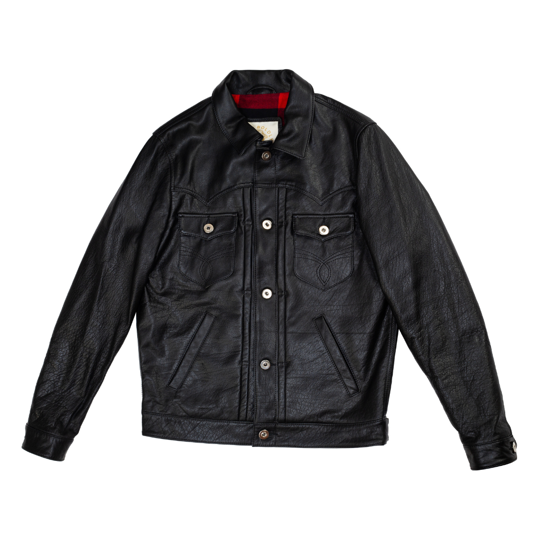 Trucker Type 2 Leather Jacket (Raven Black) – Craft & Glory Trucker Type 2 Leather Jacket (Raven Black) – Craft & Glory
