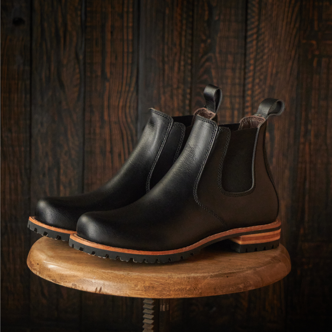 Chelsea Explorer Leather Boots 6" (Raven Black) Goodyear Welted