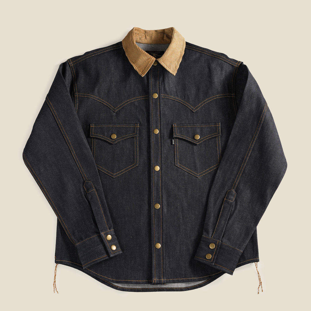 Western Over shirt Selvedge Blue Blood