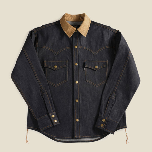 Western Over shirt Selvedge Blue Blood