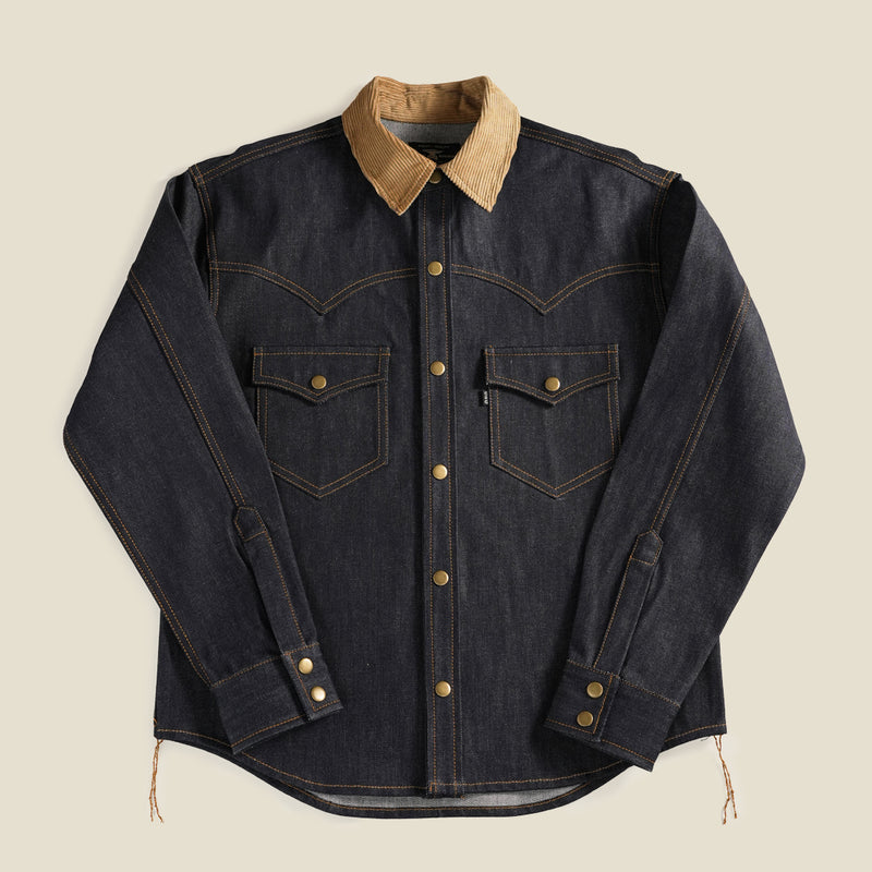 Western Over shirt Selvedge Blue Blood