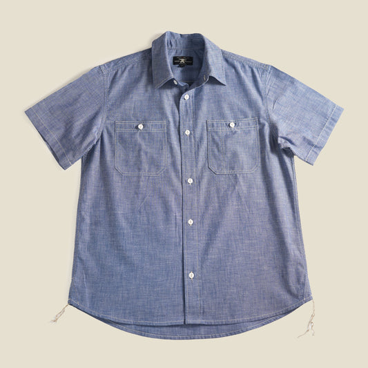 Heritage Work Shirt Half Sleeves Chambray Blue
