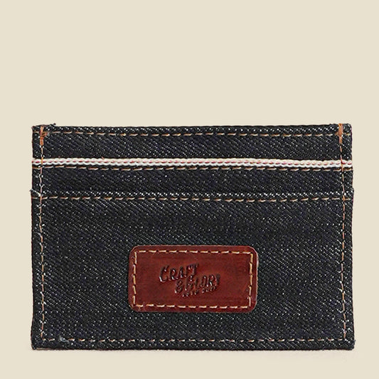 Blue Blood Card Holder ( Selvedge Denim )