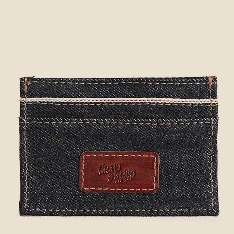 Blue Blood Card Holder ( Selvedge Denim )