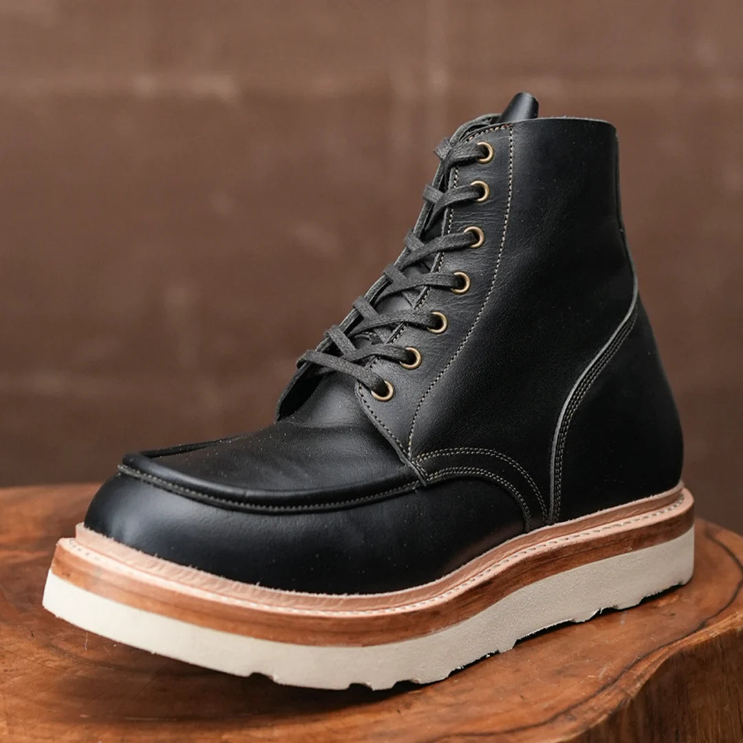 Moc-Toe 2.0 Leather Boots 6" (Raven Black) Goodyear Welted