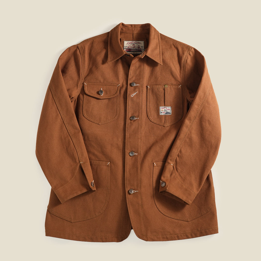 1930 Engineering Coverall Jacket Duck Canvas Fox Brown