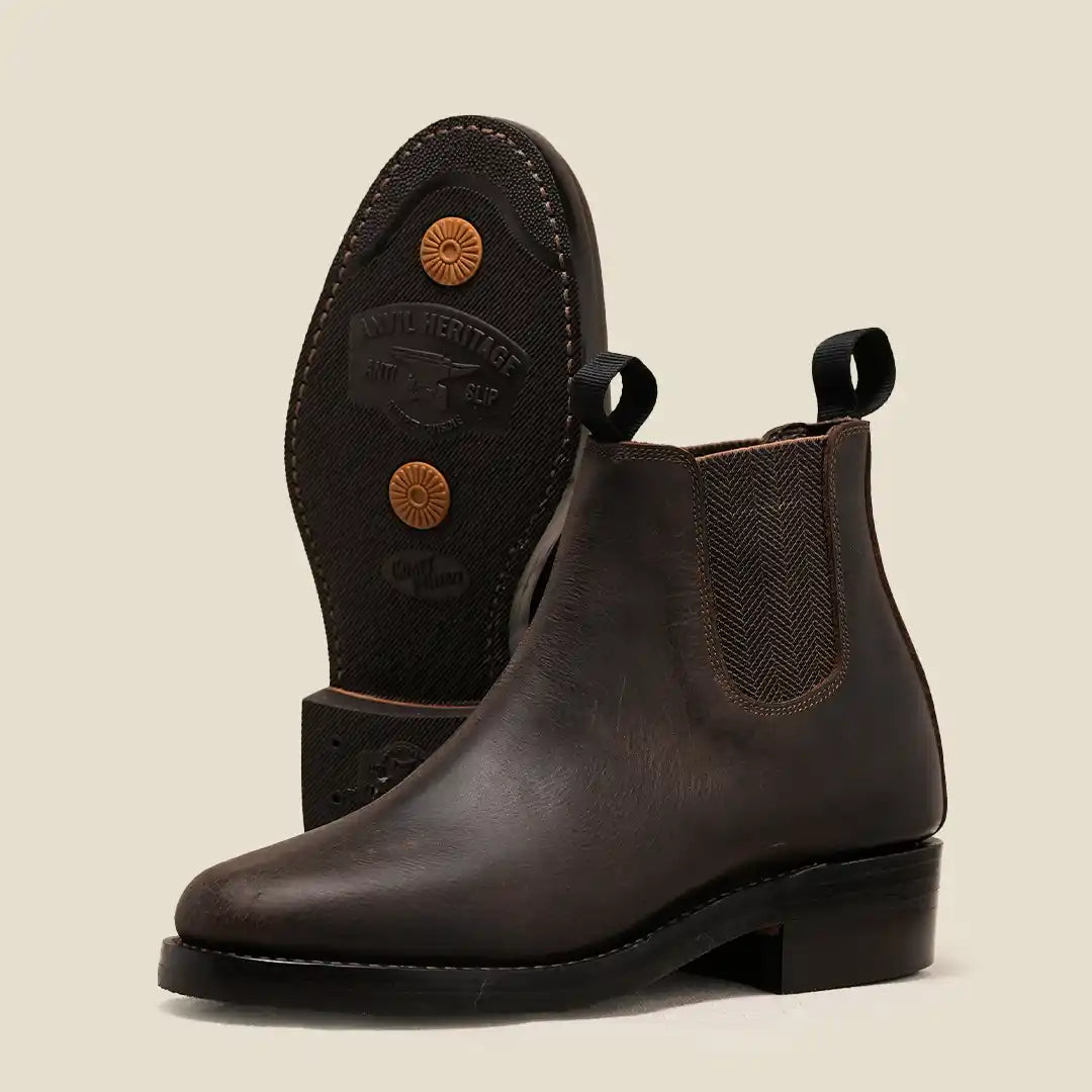 Women Heritage Chelsea Boots 6" (Vintage Brown) Goodyear Welted