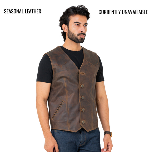 Outlaw Vest Jacket (Vintage Brown)