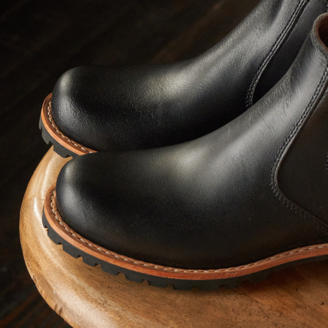 Chelsea Explorer Leather Boots 6" (Raven Black) Goodyear Welted